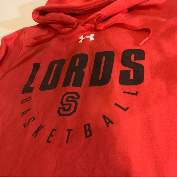 VINTAGE Scona Basketball Red Hoodie Medium - Picture 2 of 4